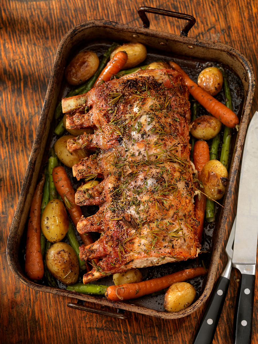 Wheat Beer Sozzled Pork Spare Ribs with Sage and Garlic